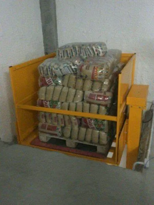 Elevador de carga alimentos